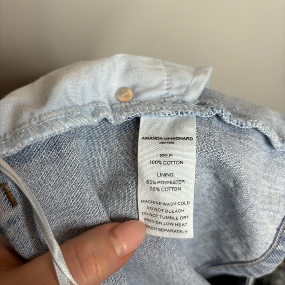 Amanda Uprichard Caresse Denim Shorts Size S Destiny Wash - Picture 9 of 9